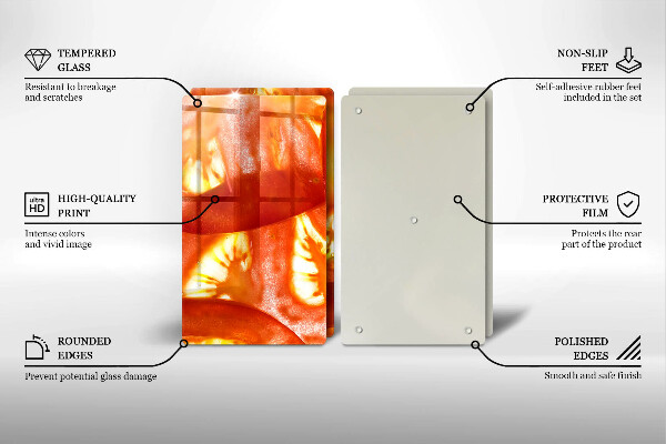 Sklo za varnú dosku Plátok červenej paradajky