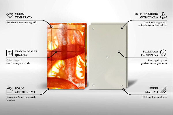 Sklo za varnú dosku Plátok červenej paradajky