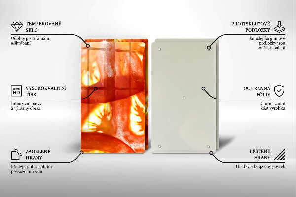 Sklo za varnú dosku Plátok červenej paradajky