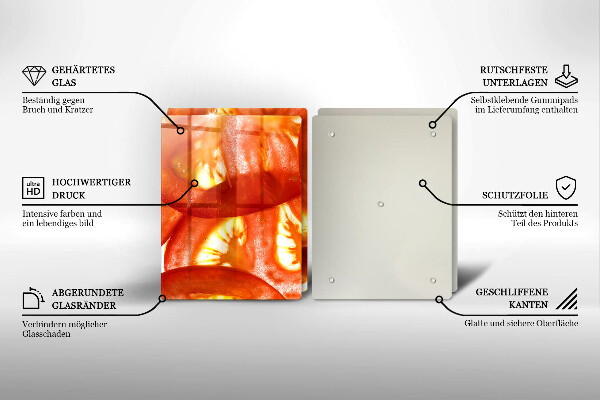 Sklo za varnú dosku Plátok červenej paradajky