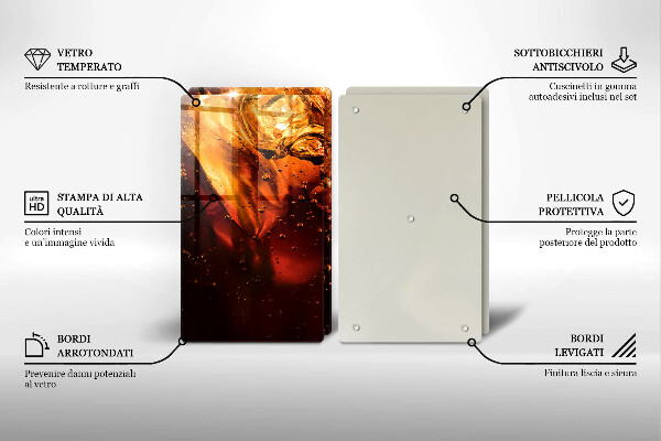 Sklo za varnú dosku Kolový nápoj s ľadom