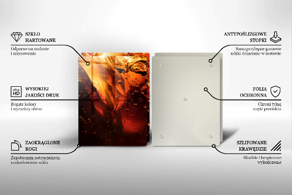 Sklo za varnú dosku Kolový nápoj s ľadom