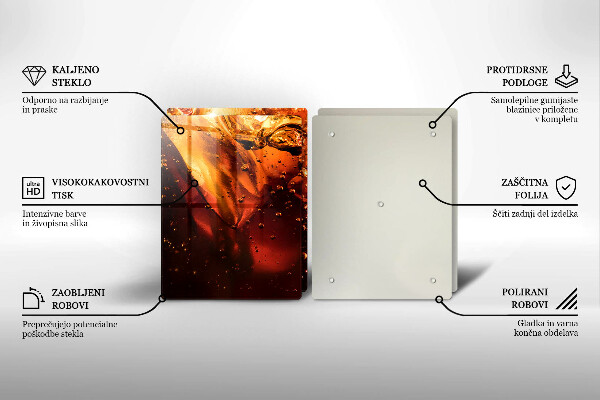 Sklo za varnú dosku Kolový nápoj s ľadom