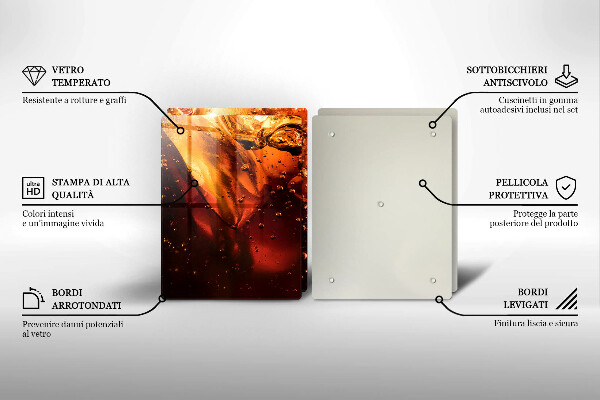 Sklo za varnú dosku Kolový nápoj s ľadom