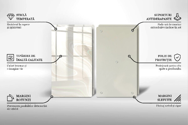 Sklo za varnú dosku Krémová textúra