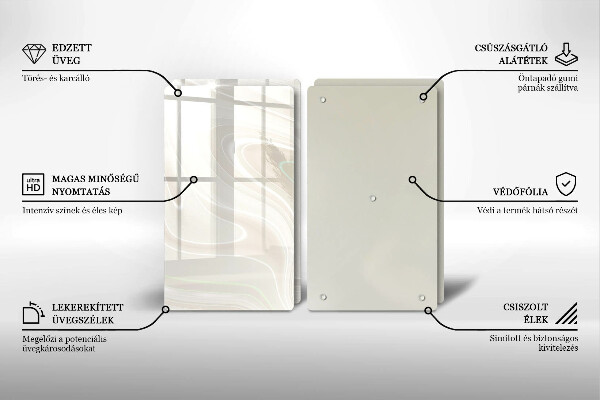 Sklo za varnú dosku Krémová textúra