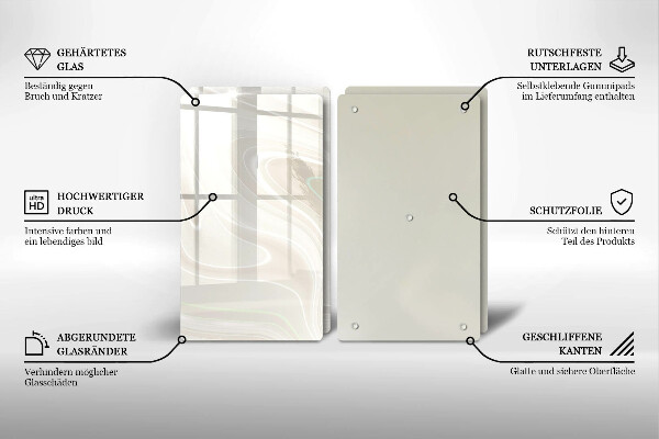 Sklo za varnú dosku Krémová textúra