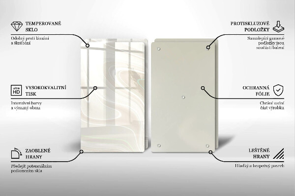 Sklo za varnú dosku Krémová textúra