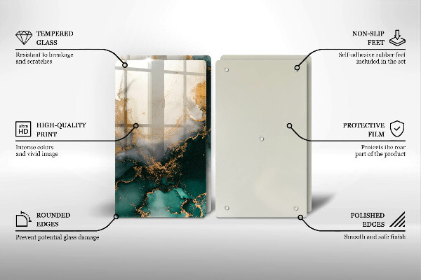 Sklo za varnú dosku Viacfarebný mramor