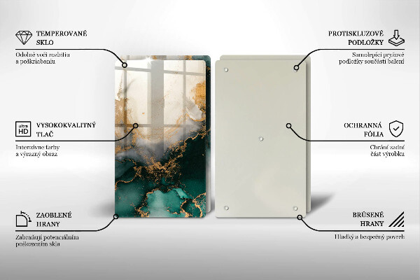 Sklo za varnú dosku Viacfarebný mramor