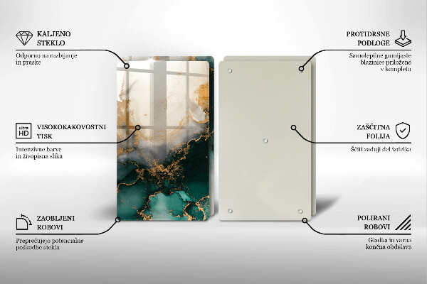 Sklo za varnú dosku Viacfarebný mramor