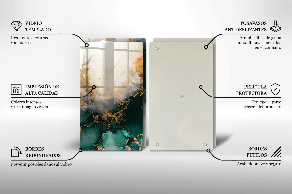 Sklo za varnú dosku Viacfarebný mramor