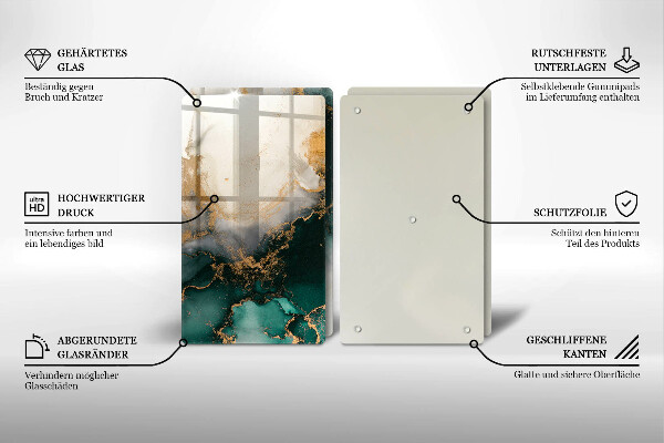 Sklo za varnú dosku Viacfarebný mramor