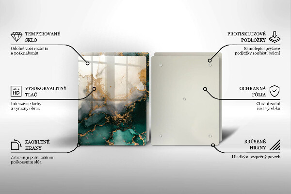 Sklo za varnú dosku Viacfarebný mramor