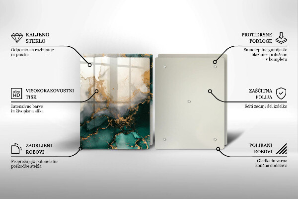 Sklo za varnú dosku Viacfarebný mramor