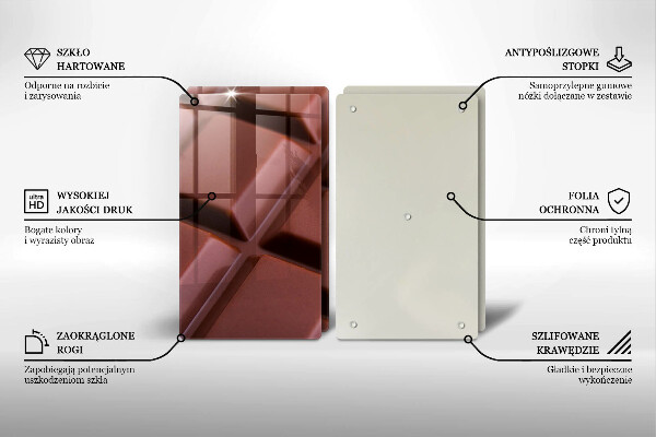 Sklo za varnú dosku Čokoládové kocky