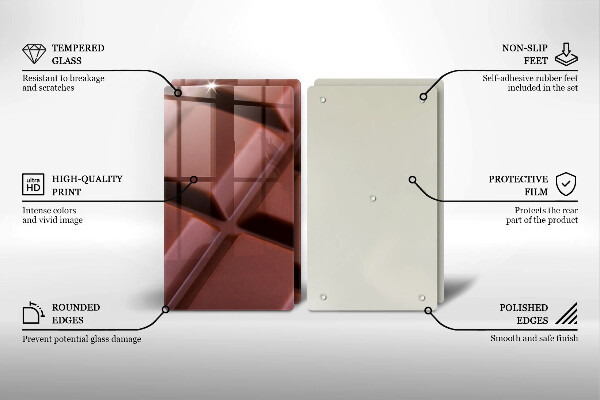 Sklo za varnú dosku Čokoládové kocky