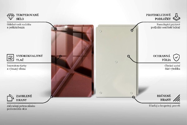 Sklo za varnú dosku Čokoládové kocky