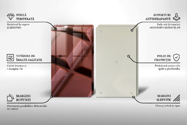 Sklo za varnú dosku Čokoládové kocky