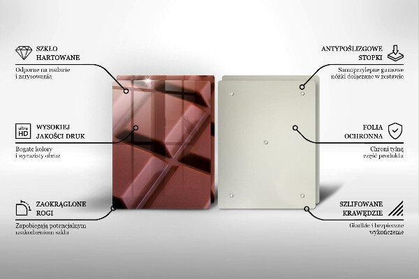 Sklo za varnú dosku Čokoládové kocky