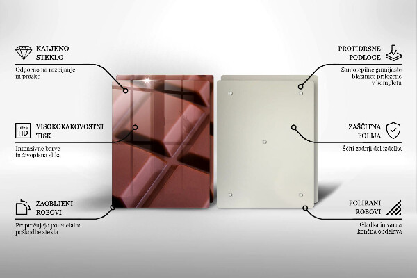 Sklo za varnú dosku Čokoládové kocky