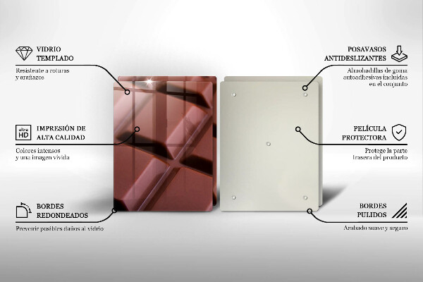 Sklo za varnú dosku Čokoládové kocky