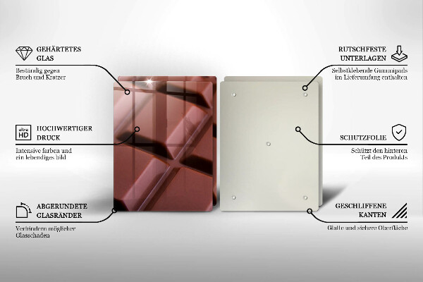 Sklo za varnú dosku Čokoládové kocky