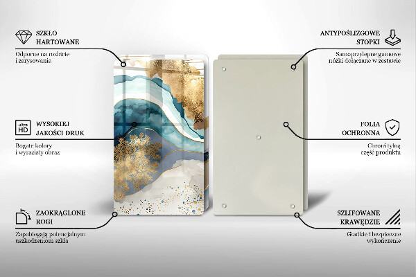 Sklo za varnú dosku Farebný mramor