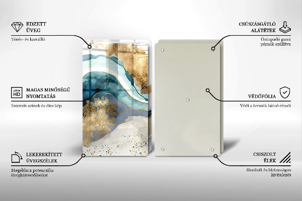 Sklo za varnú dosku Farebný mramor