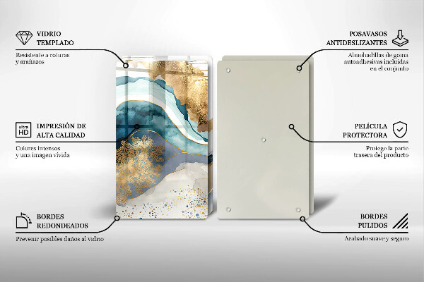 Sklo za varnú dosku Farebný mramor