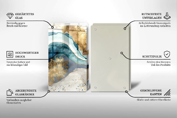 Sklo za varnú dosku Farebný mramor