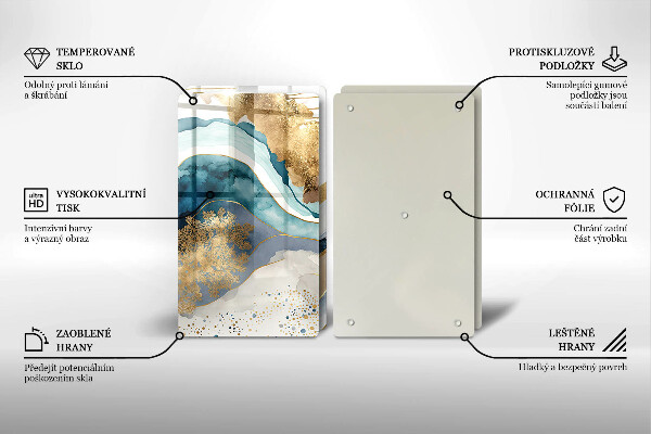 Sklo za varnú dosku Farebný mramor