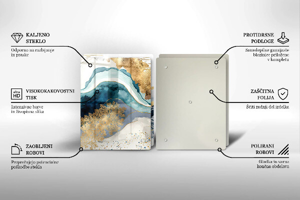 Sklo za varnú dosku Farebný mramor