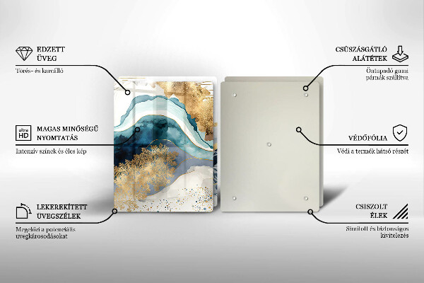 Sklo za varnú dosku Farebný mramor