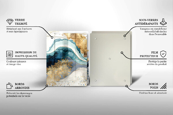 Sklo za varnú dosku Farebný mramor