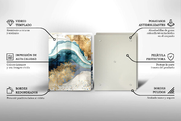 Sklo za varnú dosku Farebný mramor