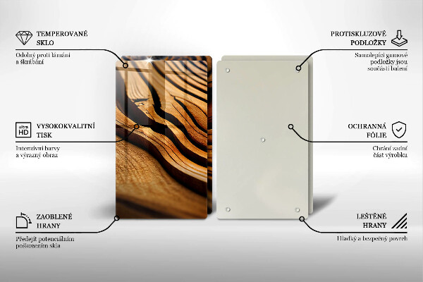 Sklo za varnú dosku Drevený peň