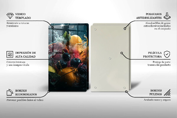 Sklo za varnú dosku Ovocie vo vode