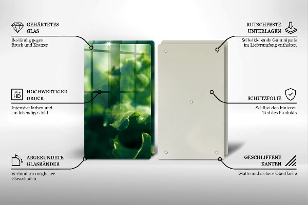 Sklo za varnú dosku Listy šalátu