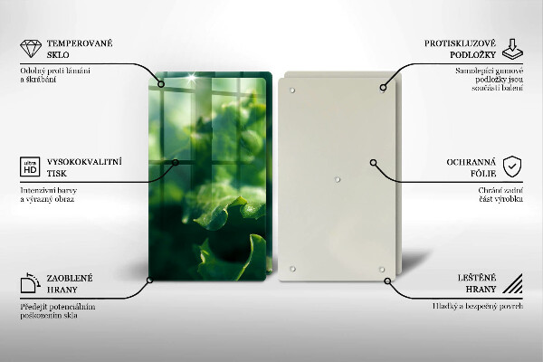 Sklo za varnú dosku Listy šalátu