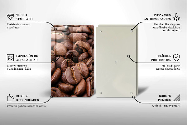 Sklo za varnú dosku Kávové zrná