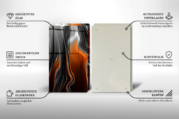 Sklo za varnú dosku Abstraktný vzor