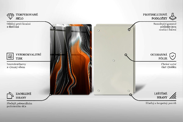 Sklo za varnú dosku Abstraktný vzor