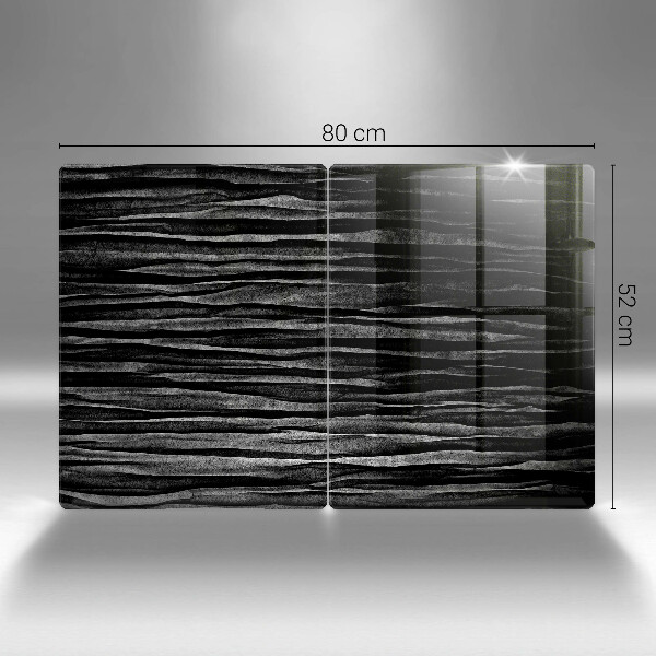 Sklo za varnú dosku Čierna abstrakcia