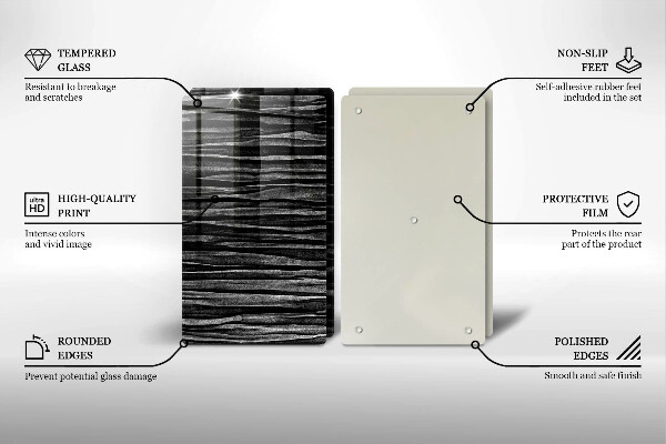 Sklo za varnú dosku Čierna abstrakcia