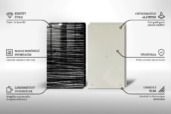 Sklo za varnú dosku Čierna abstrakcia
