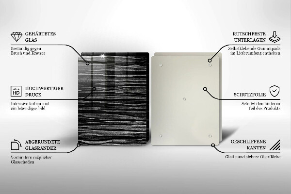 Sklo za varnú dosku Čierna abstrakcia