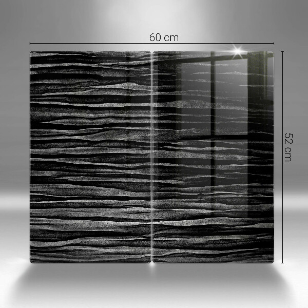 Sklo za varnú dosku Čierna abstrakcia