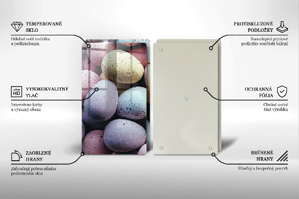 Sklo za varnú dosku veľkonočné vajíčka