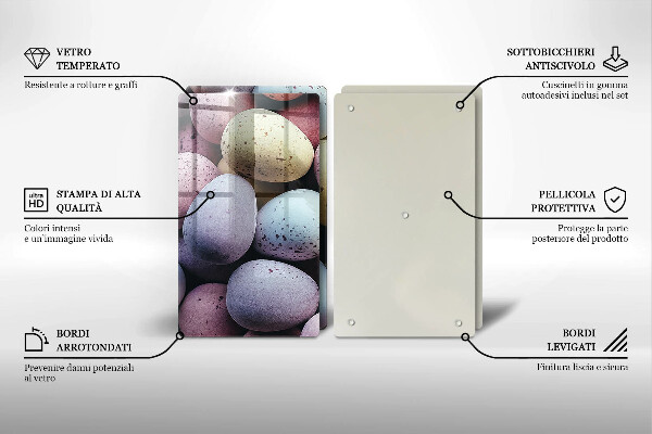 Sklo za varnú dosku veľkonočné vajíčka